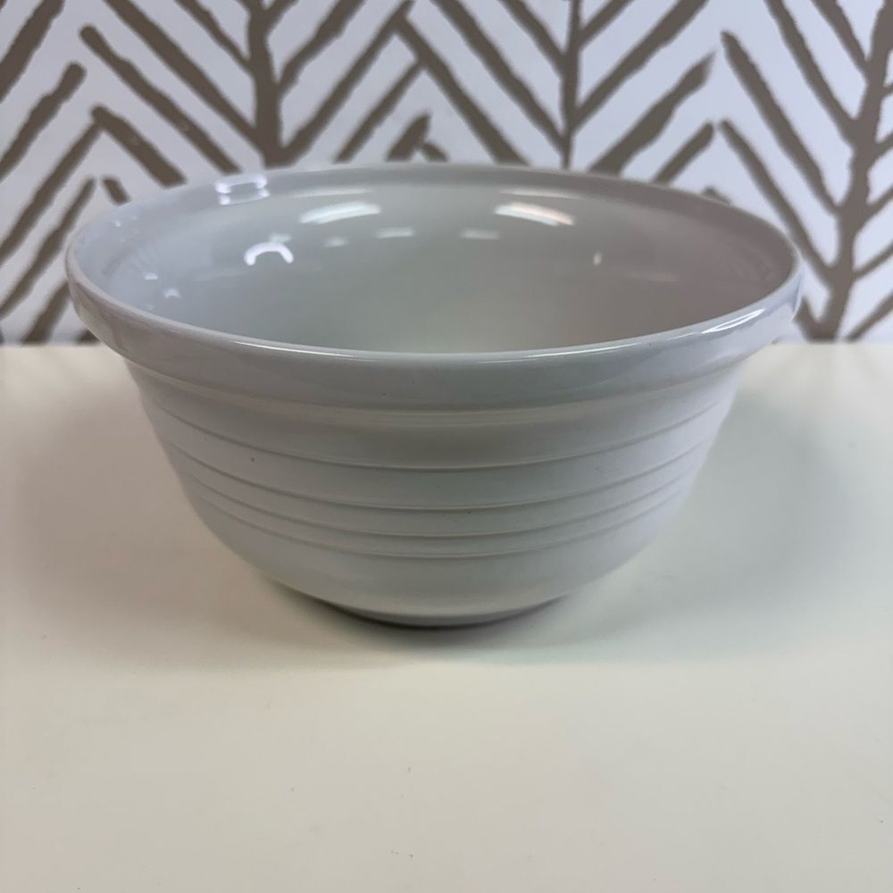 Beautiful Made in Portugal Mixing Bowl White with Ribbed Design